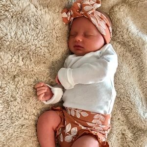 Rust fern Ruffle Bloomers 0-3 months